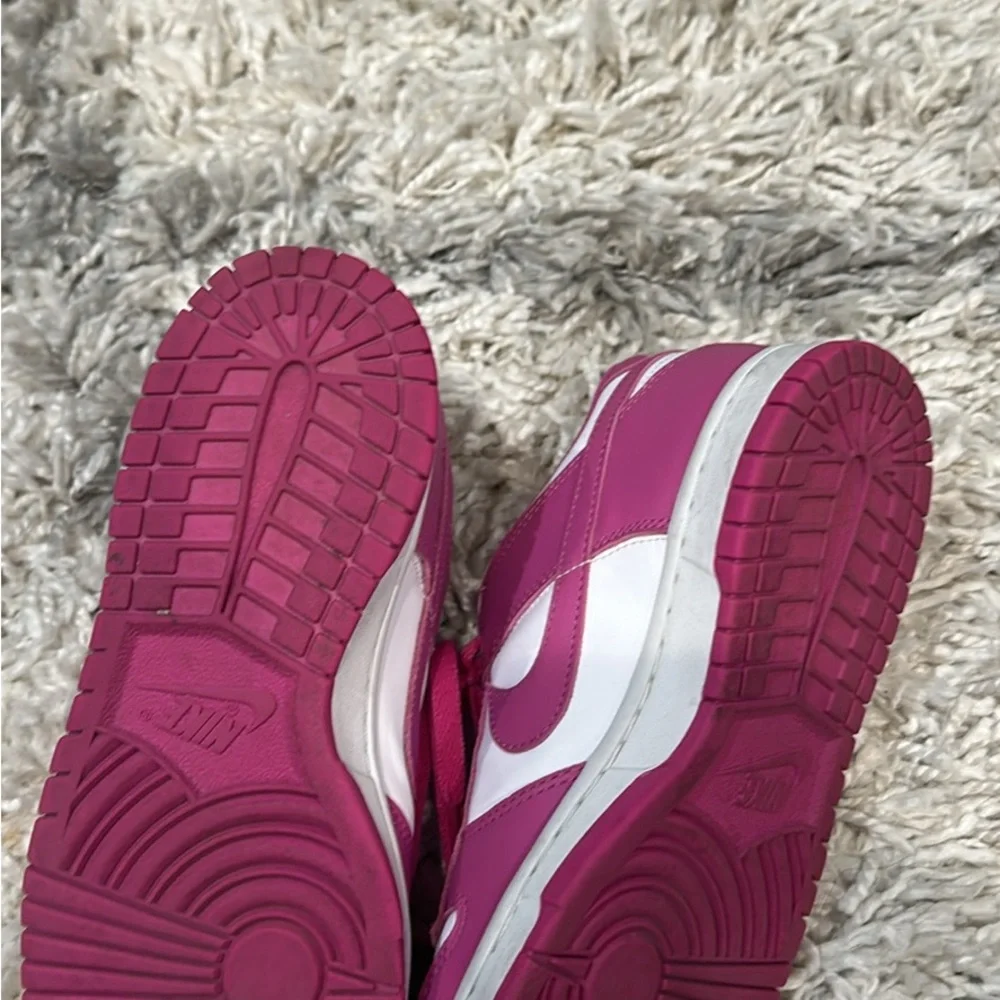 Nike Women's Fuchsia and White Sneakers - Picture 3 of 3